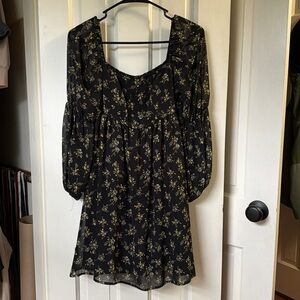 Black and floral dress